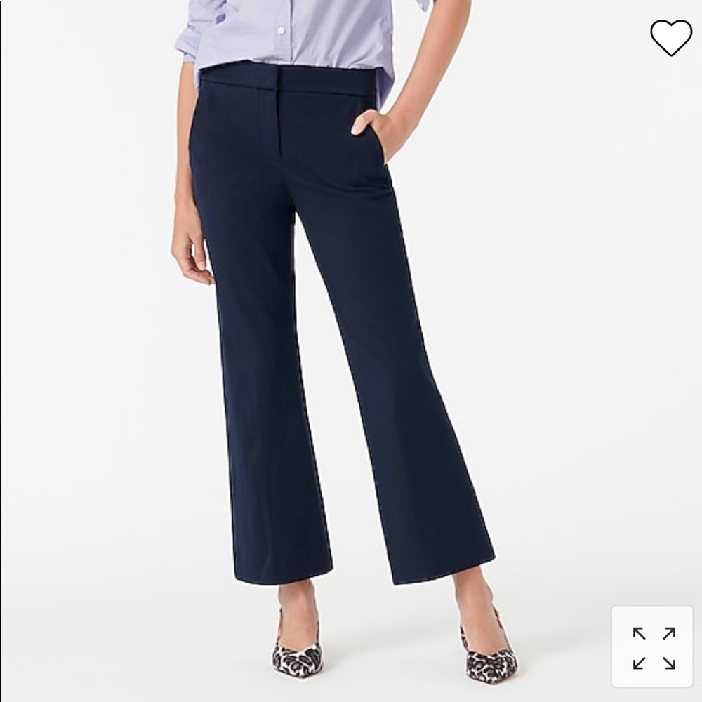 JCrew Tall Hayden kickout crop pant, 8Tall Navy